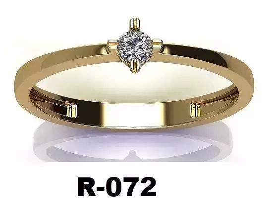 Rings gold ring with diamond in center