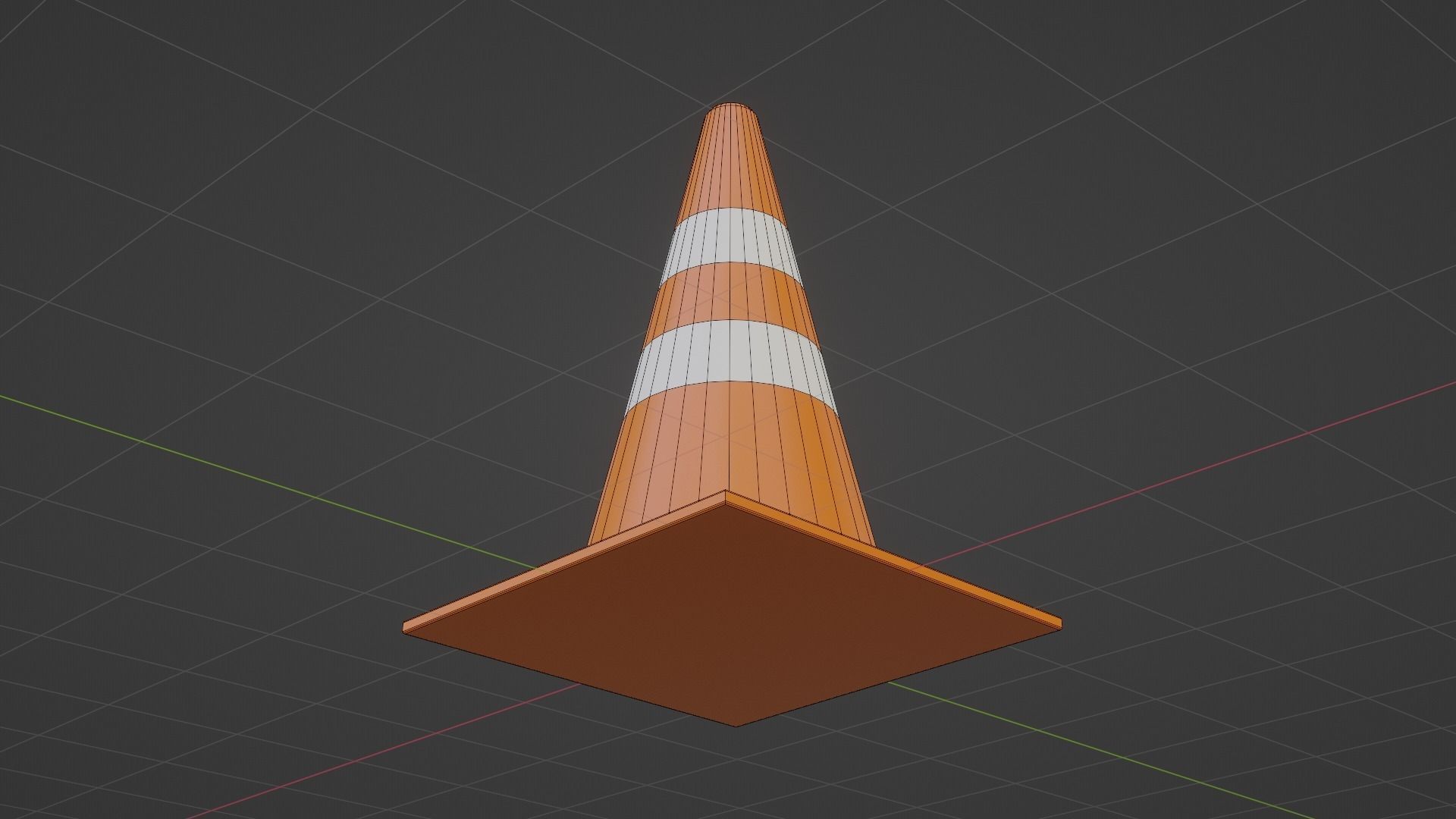Traffic Cone - low poly - Game Ready Low Poly - 3D Low-poly 3D model_8