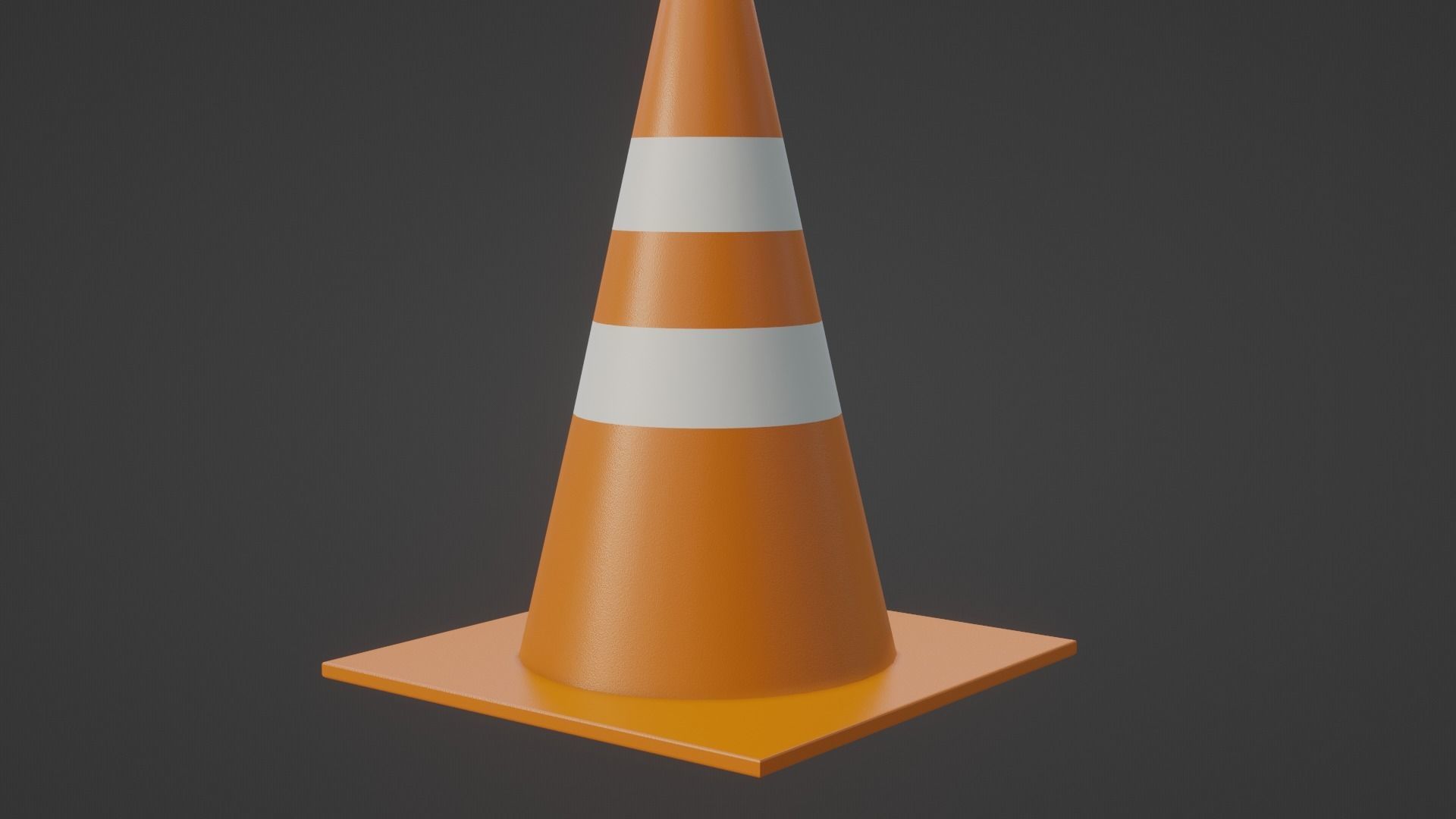 Traffic Cone - low poly - Game Ready Low Poly - 3D Low-poly 3D model_1