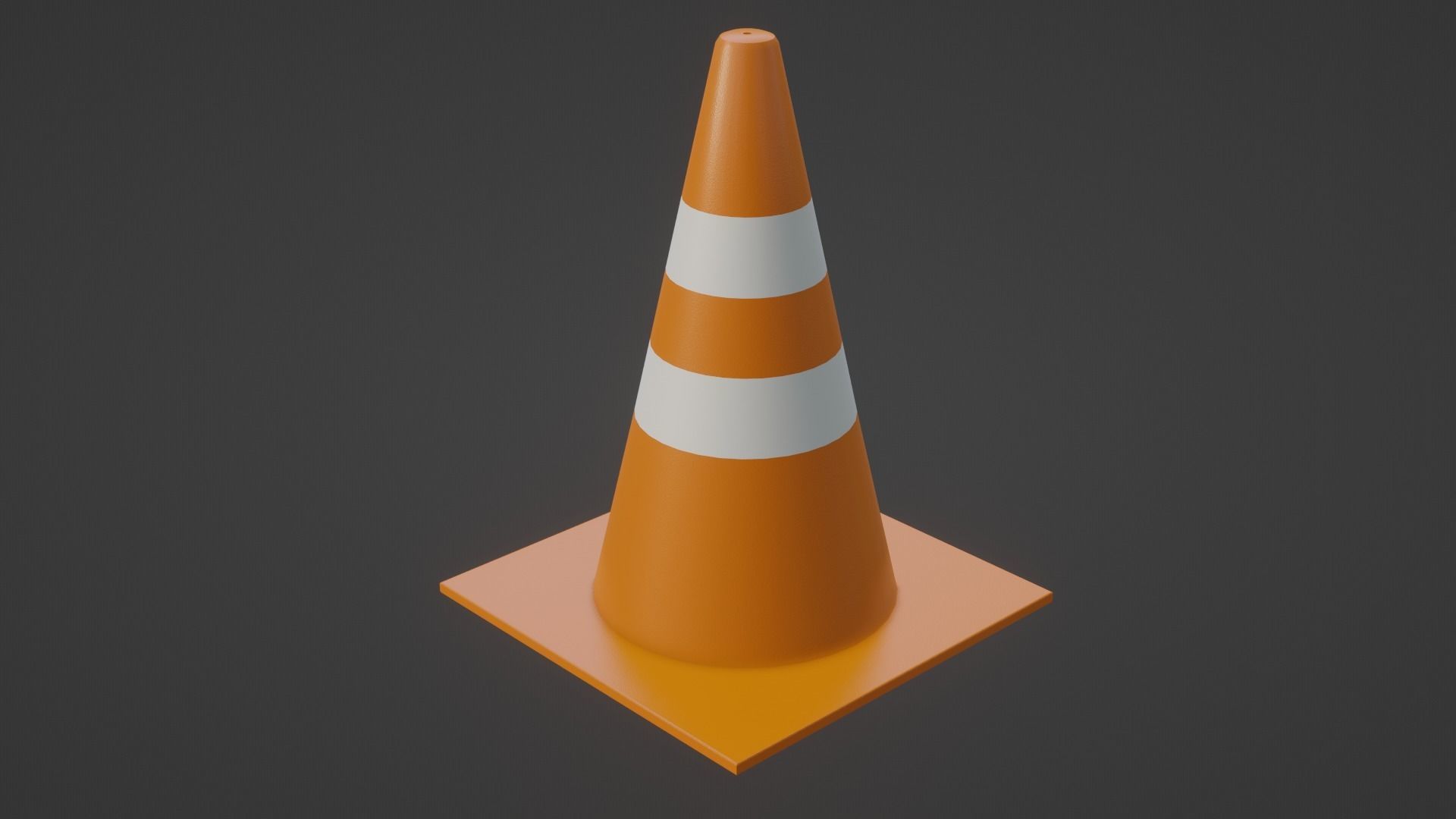 Traffic Cone - low poly - Game Ready Low Poly - 3D Low-poly 3D model_5