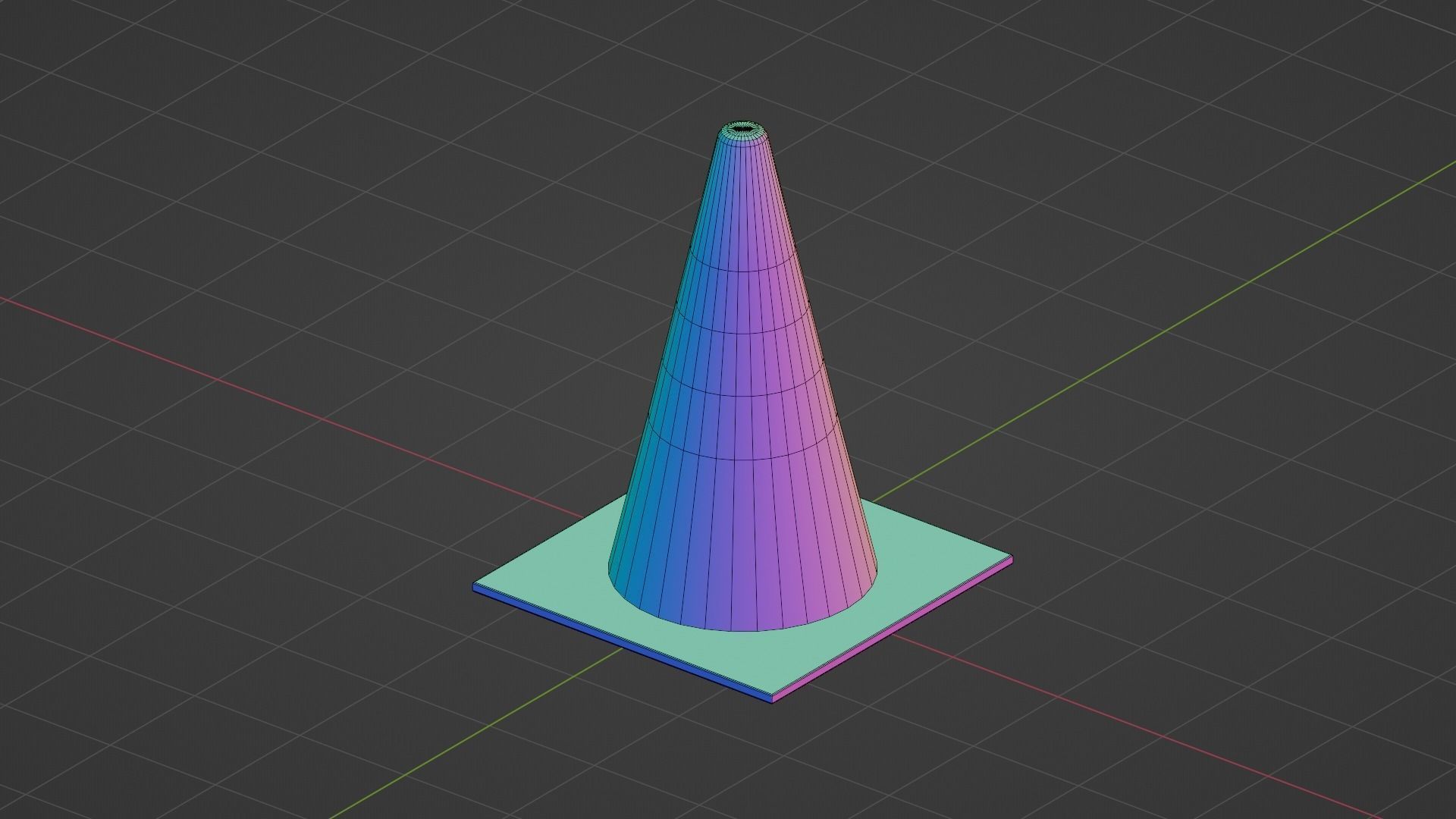 Traffic Cone - low poly - Game Ready Low Poly - 3D Low-poly 3D model_13