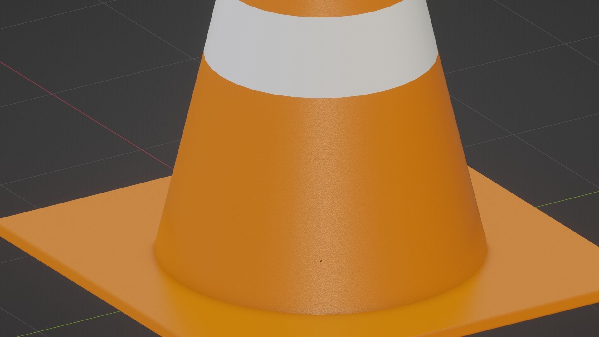 Traffic Cone - low poly - Game Ready Low Poly - 3D Low-poly 3D model_4
