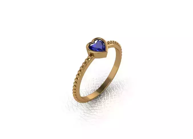 Rings sapphire heart ring gold