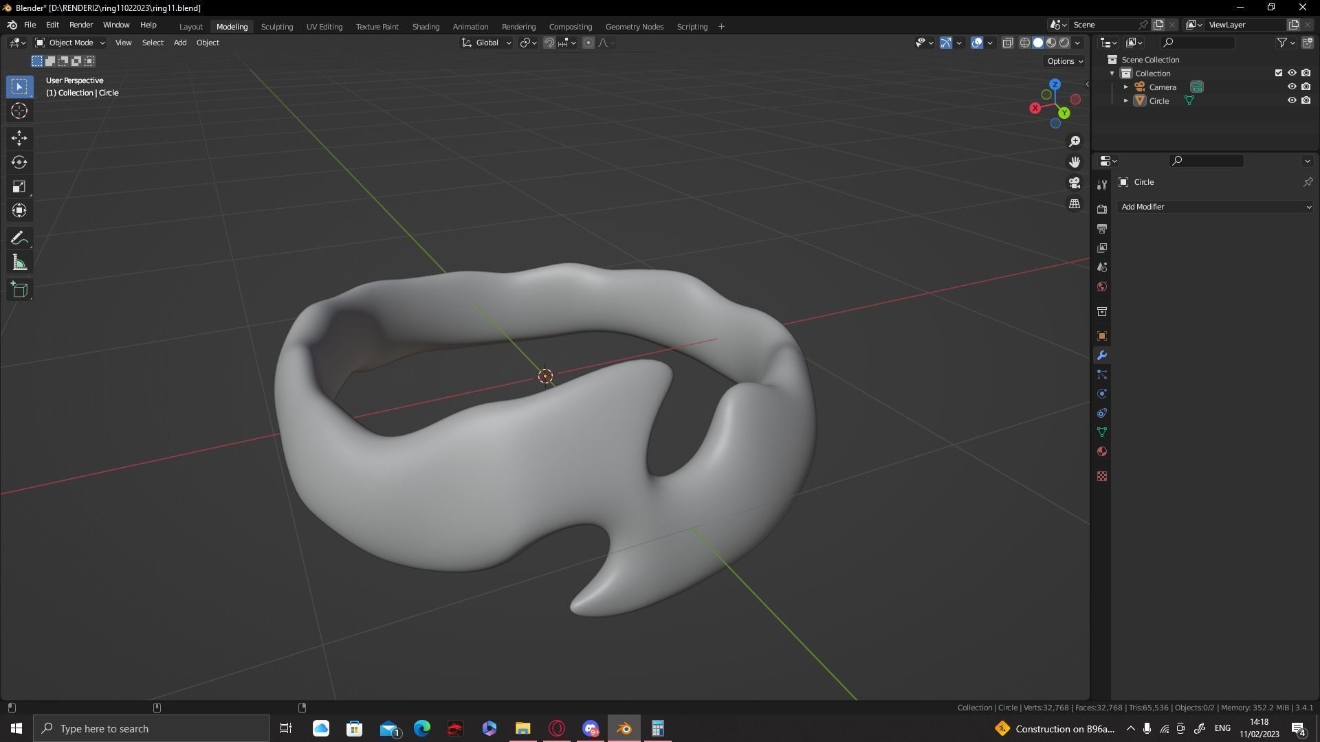 Liquid Ring design 3D print model_6