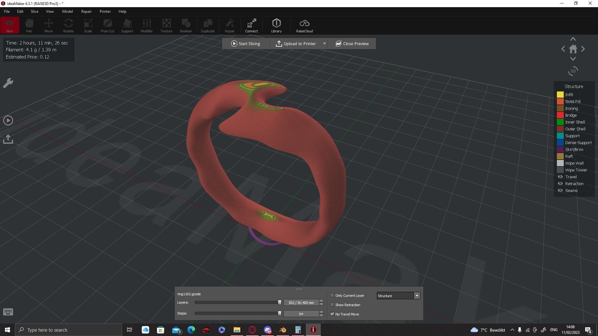 Liquid Ring design 3D print model_4