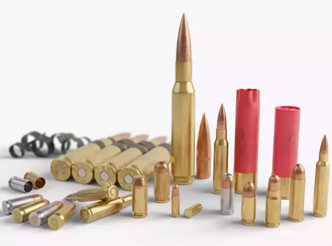 Pack of common ammunition 3D model