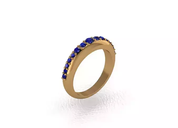 Rings gold ring with sapphire stones