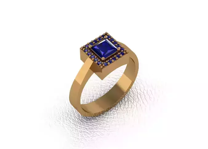 Rings gold ring with sapphire stone