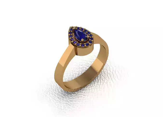 Rings gold ring with sapphires