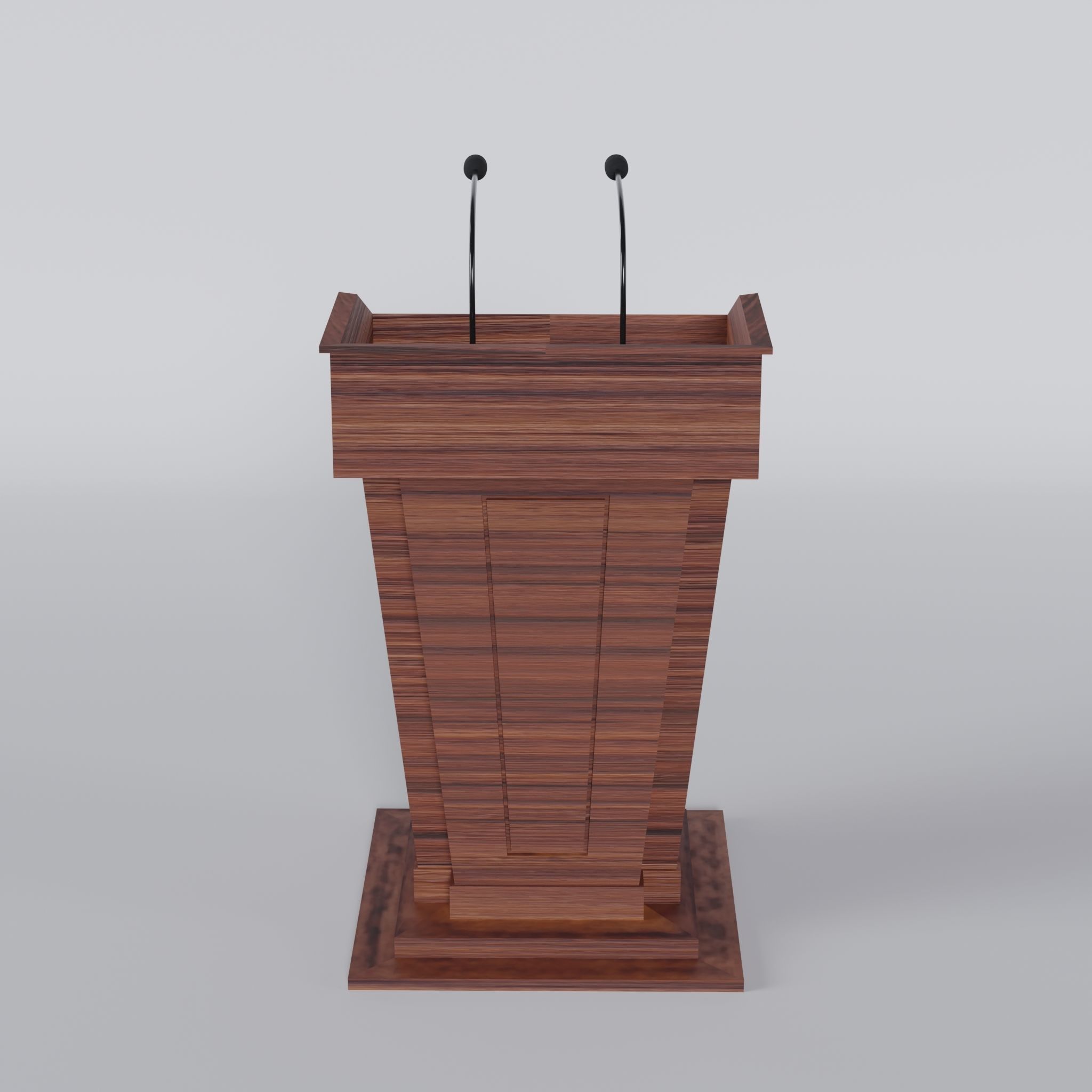 Speech Stand 3d model Low-poly 3D model_2