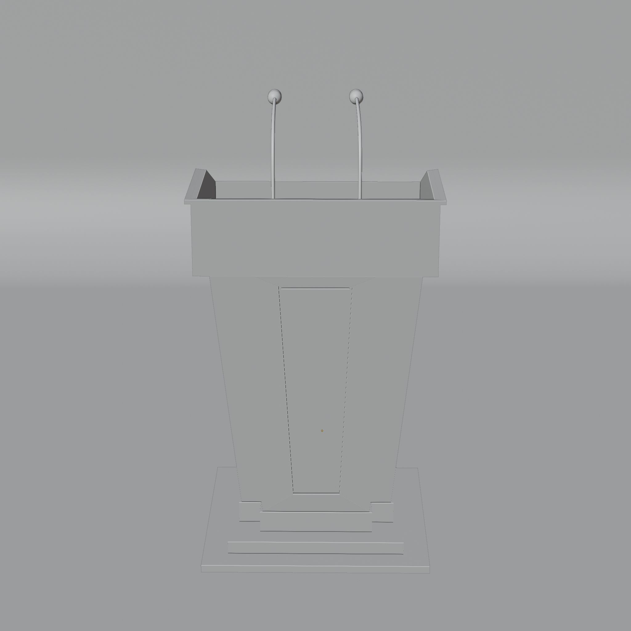 Speech Stand 3d model Low-poly 3D model_4