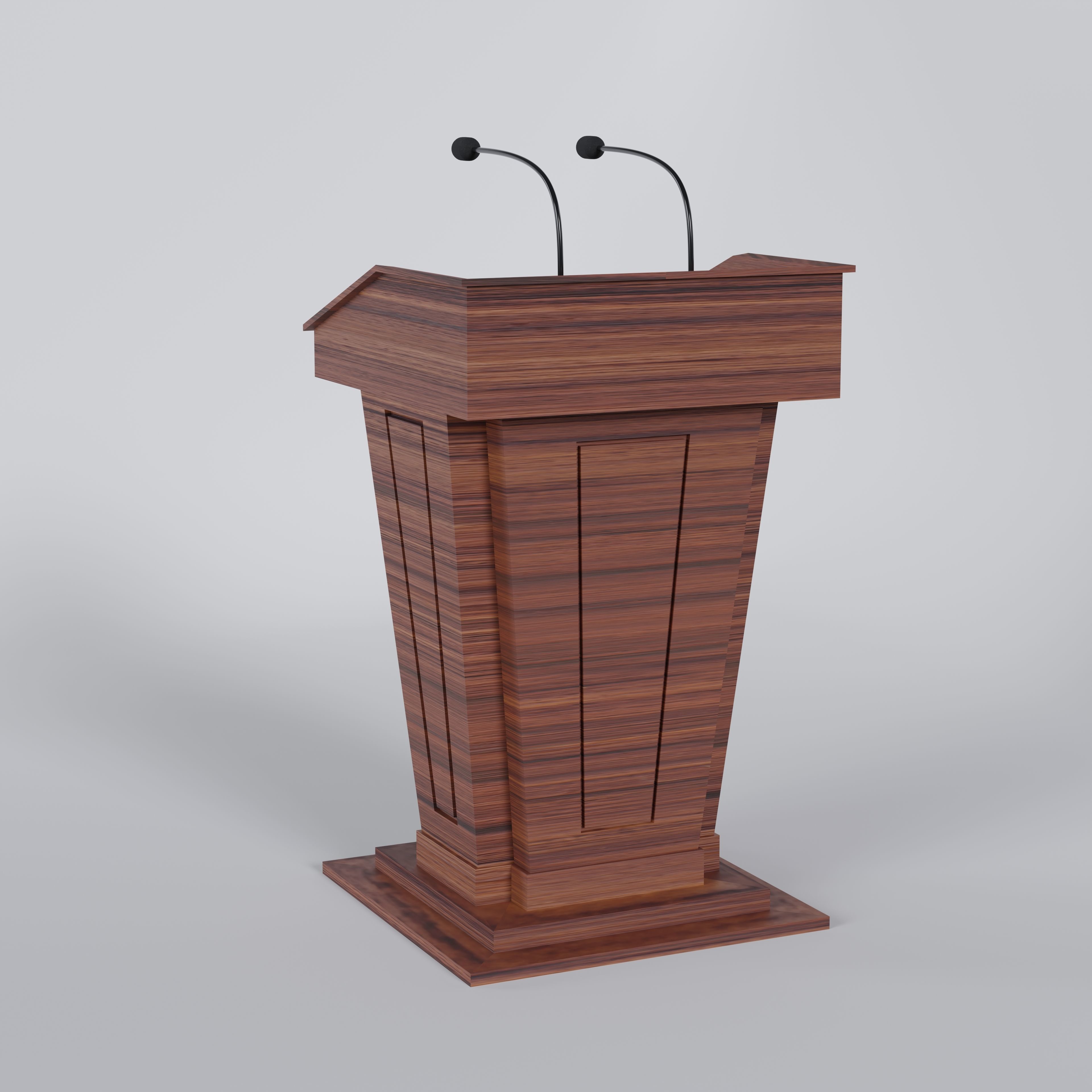 Speech Stand 3d model Low-poly 3D model_3