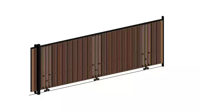 sliding entrance gate 3D model