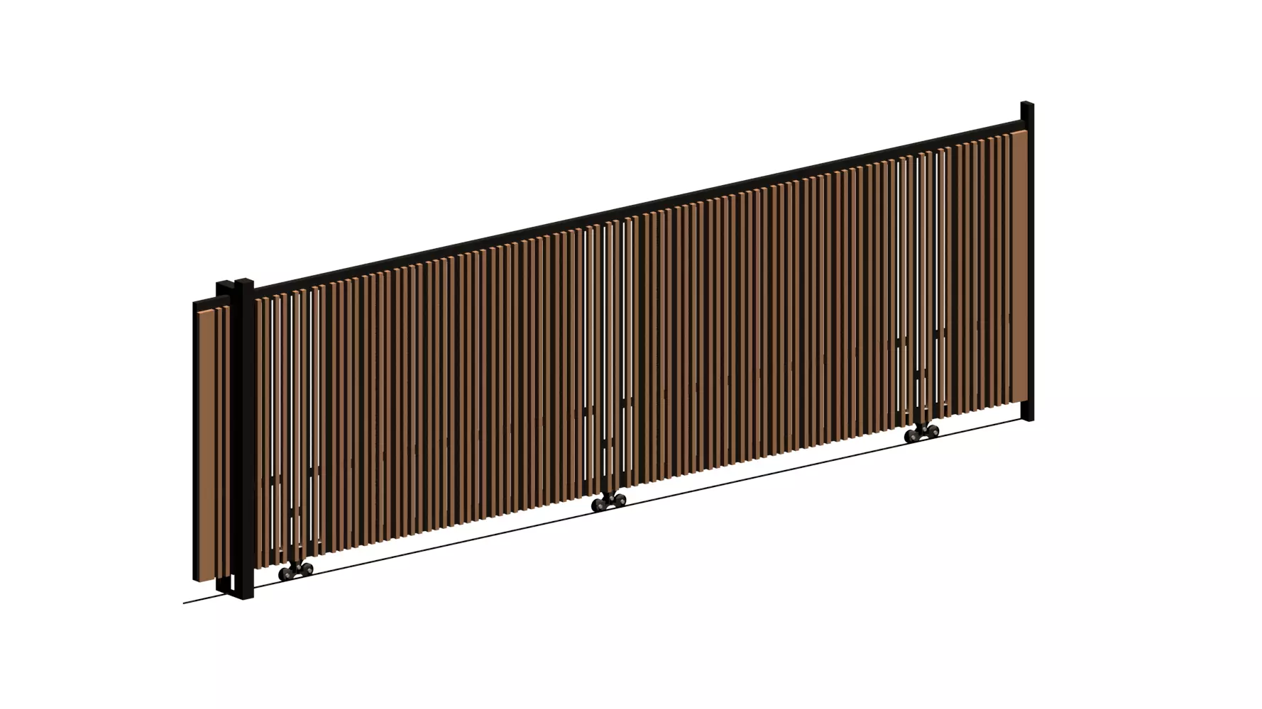 sliding entrance gate 3D model_0