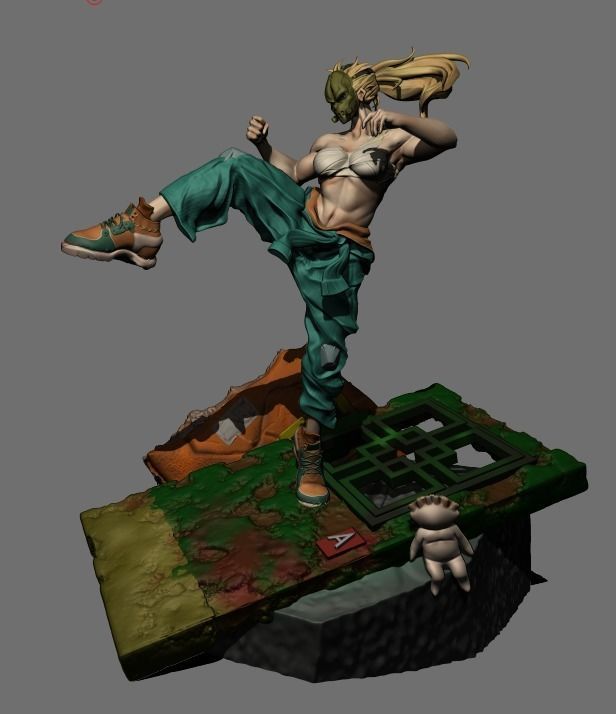 Nikaido Dorohedoro 3D print model_4