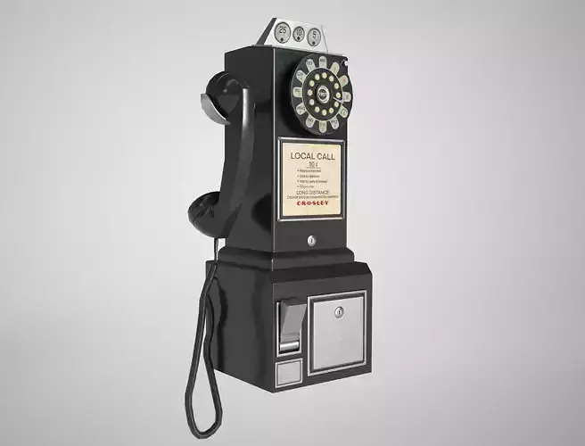 Vintage Payphone Crosley - Retro American 1950 Pay Phone