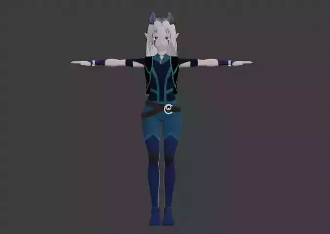 Rayla from The Dragon Prince 3D Model High Poly 3D Model