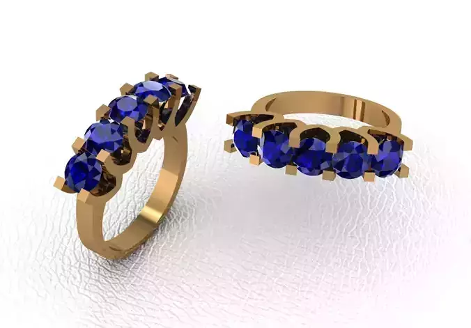 Rings two with sapphire stones