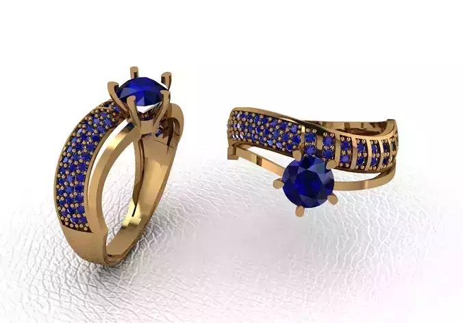 Rings sapphire and diamond engagement ring gold