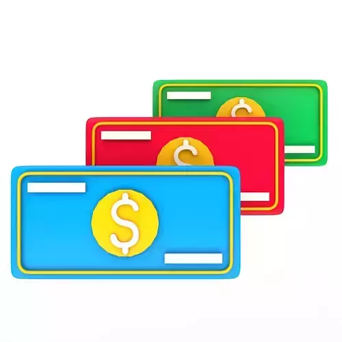 Dollar Cloud for Data Storage Low-poly 3D model
