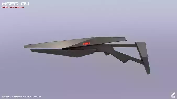 Minimalist scifi gun