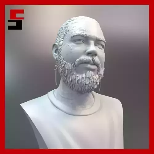 Post Malone Bust Statue Sculpture Head Face Austin Post
