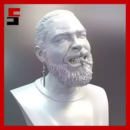 Post Malone Bust Statue Sculpture Head Face Austin Post