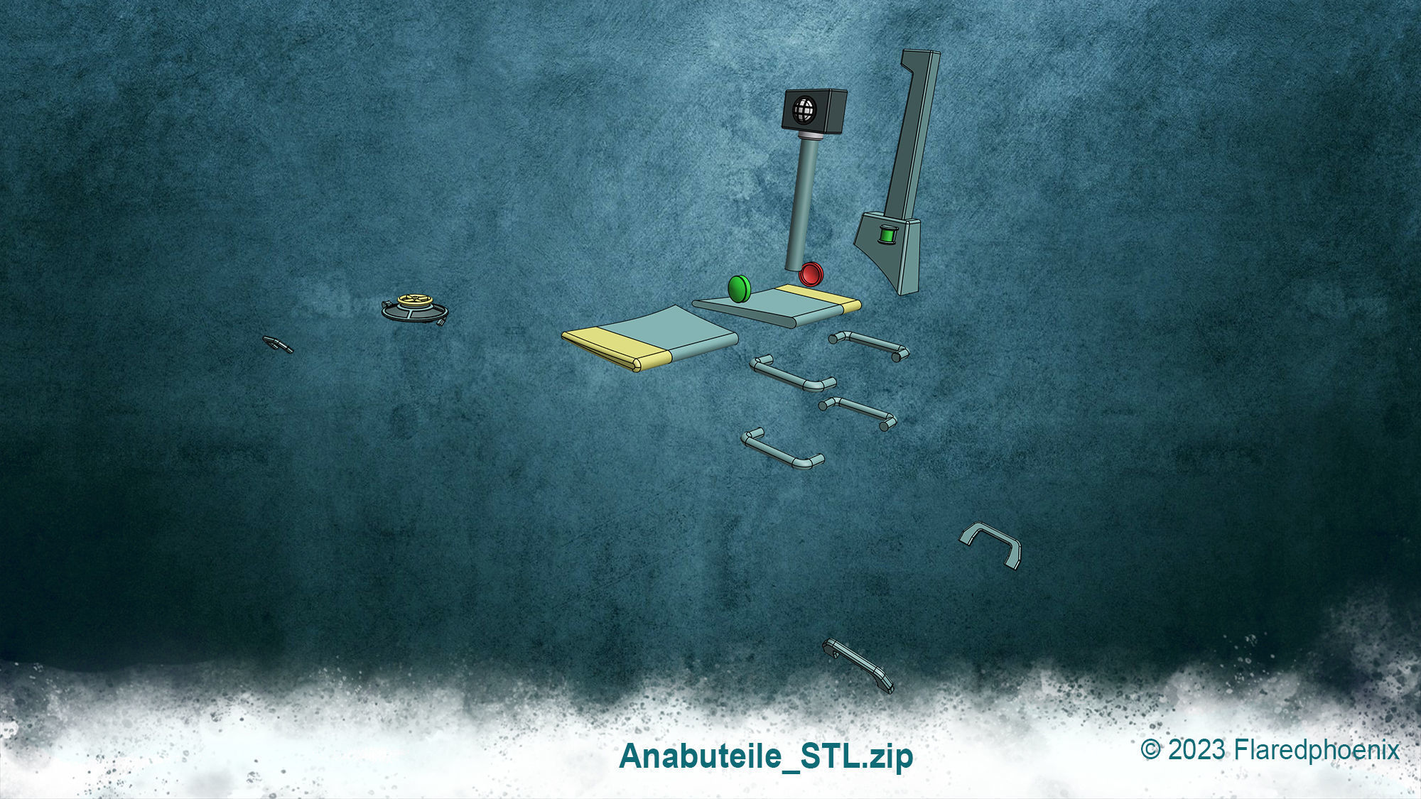 Galaga toy submarine 3D print model_12