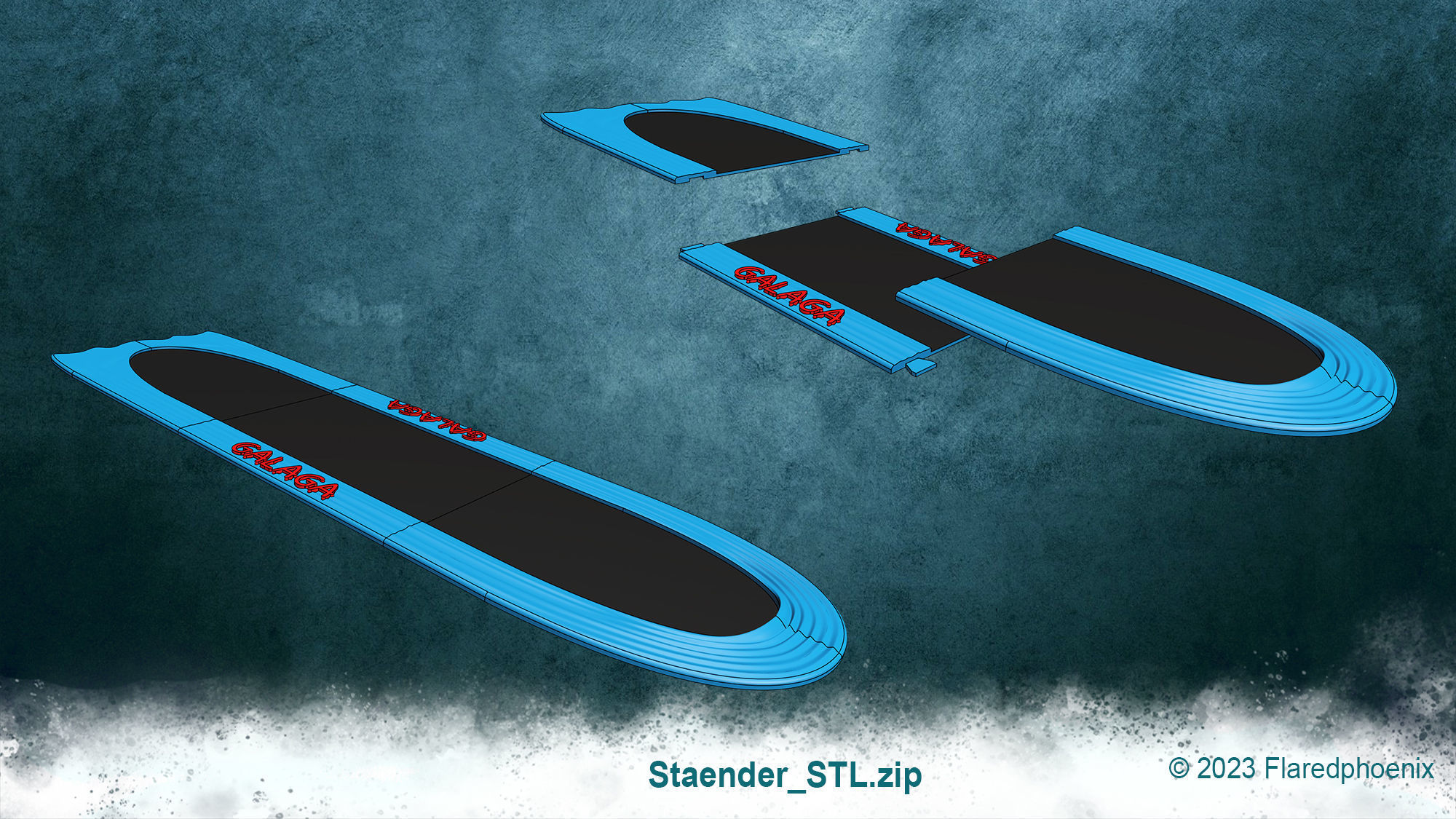 Galaga toy submarine 3D print model_13