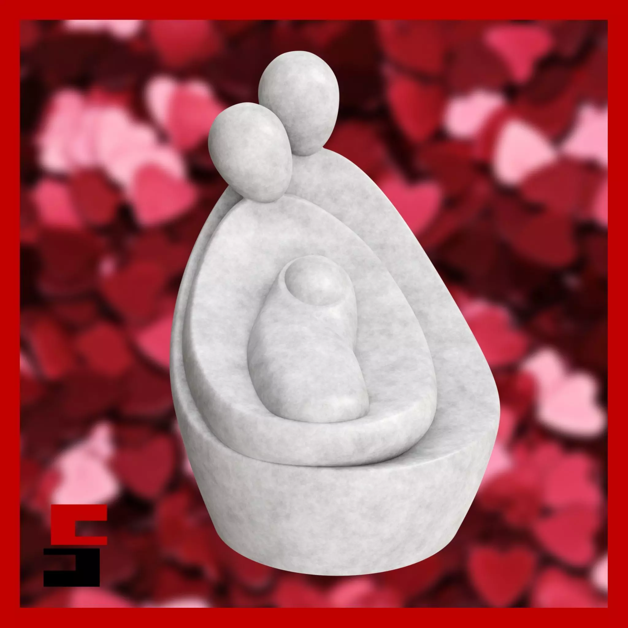 Love Sculpture Home Decoration Valentines Day Gift Couple Art 3D print model