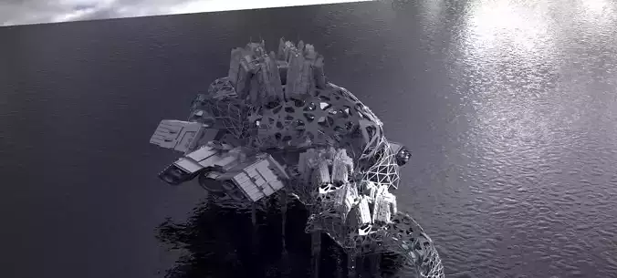 Dark Alien Hybrid base design Exterior 9