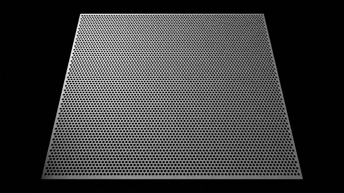 Perforated panel with 43 percent of opening 3D model