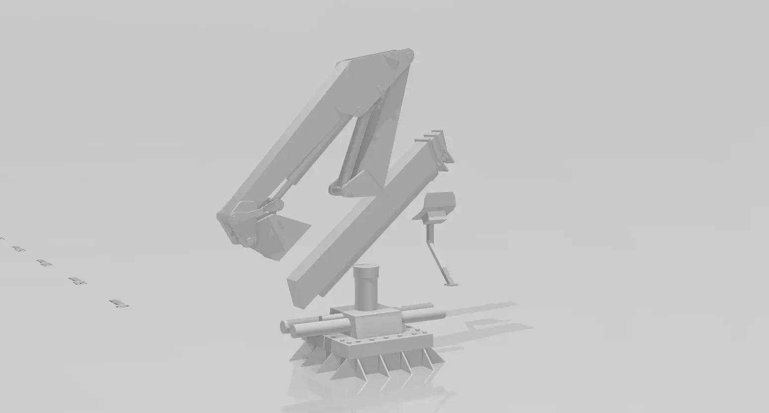 HDS deck crane Heila for model boats 3D print model_0