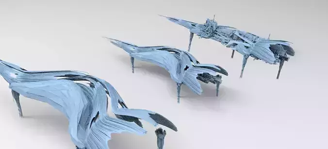 Hybrid base design Exterior Ship 3 models