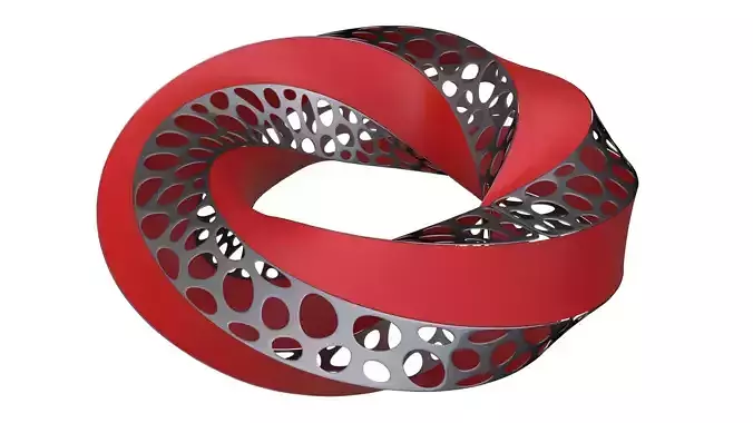 Twisted Voronoi Sci-Fi Torus 3D model
