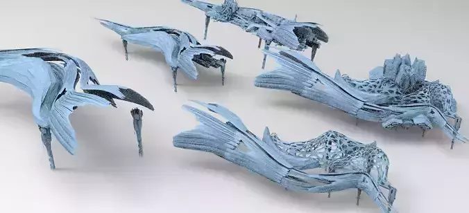 Hybrid base design Exterior Ship 5 models