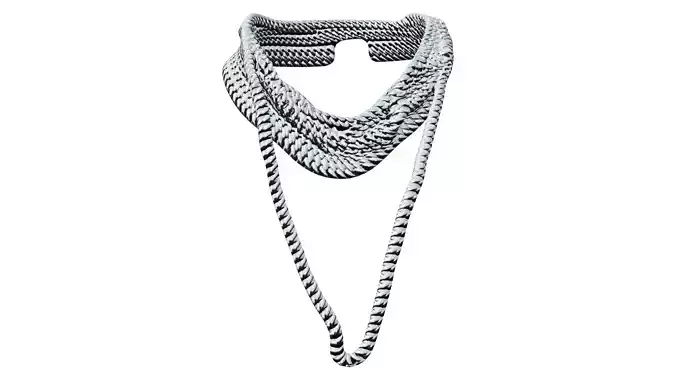 Multi-Row Strand Cord Necklace Low-poly 3D model