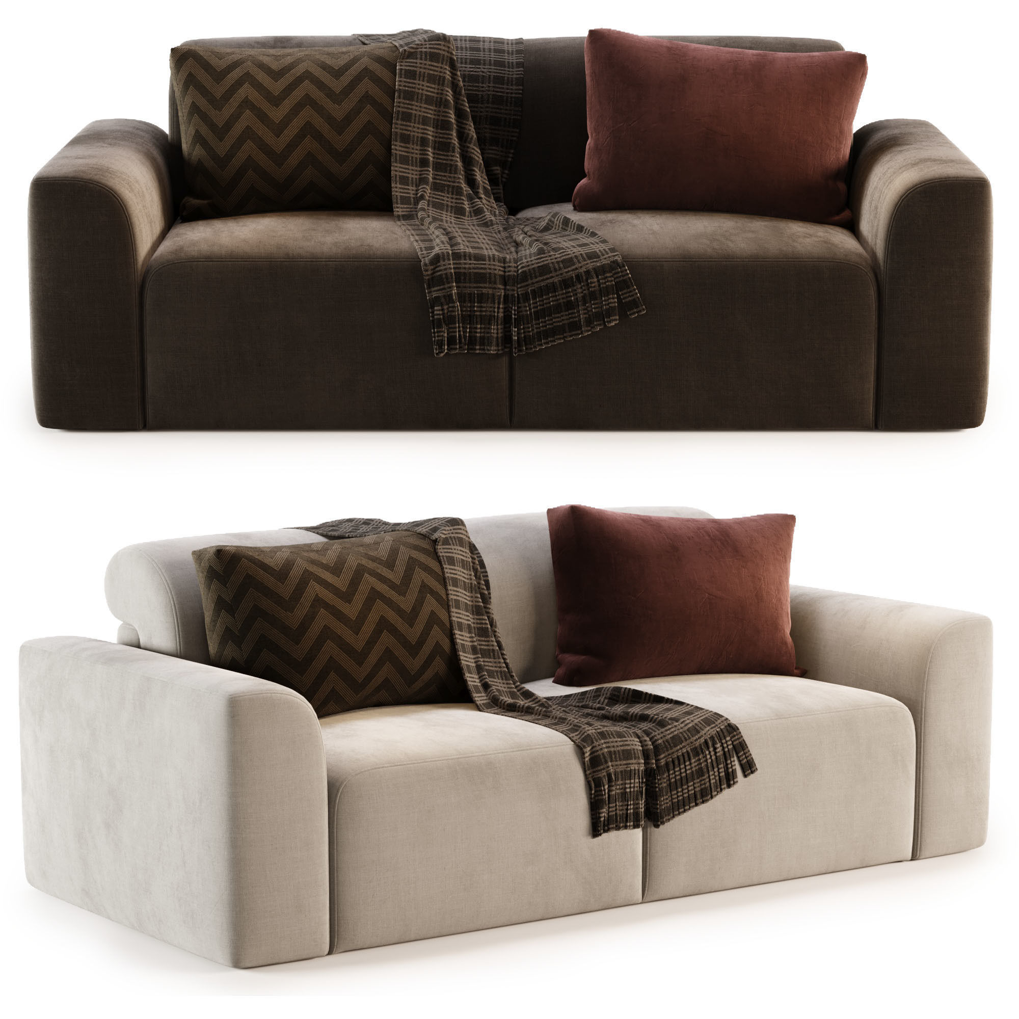 Corner Sofa Baivin Soft Light by Divan ru 3D model_1