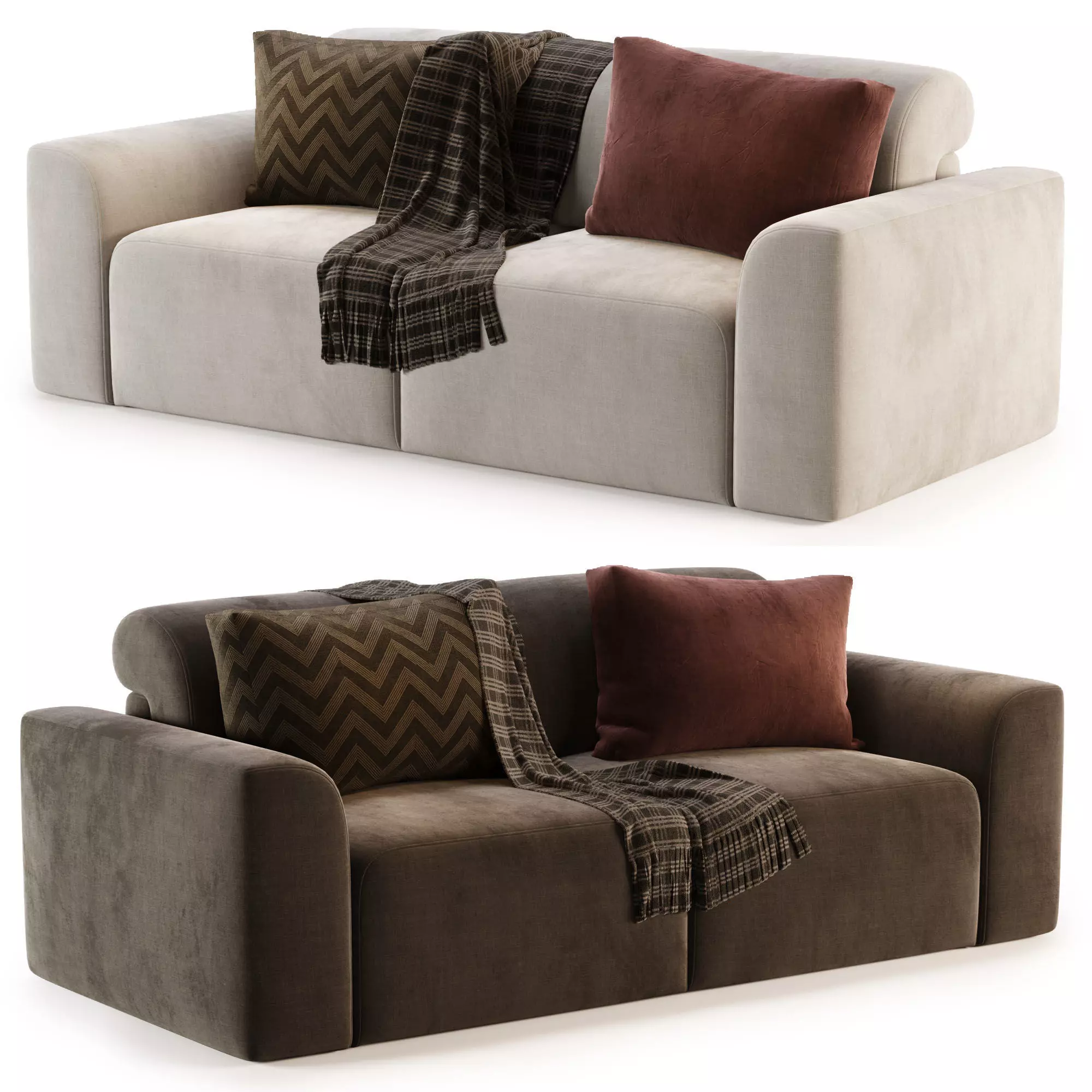 Corner Sofa Baivin Soft Light by Divan ru 3D model_0