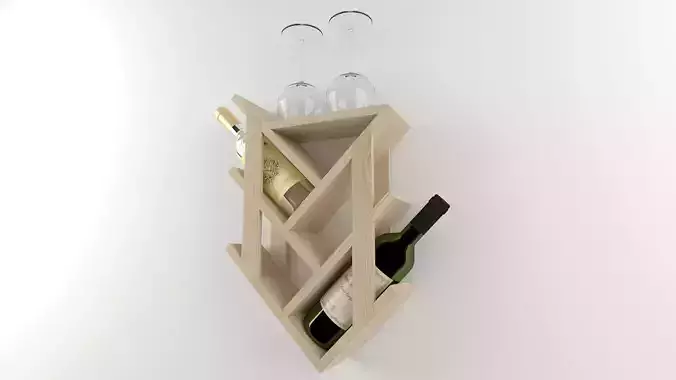 High quality model of a decorative wall wine bottle holder