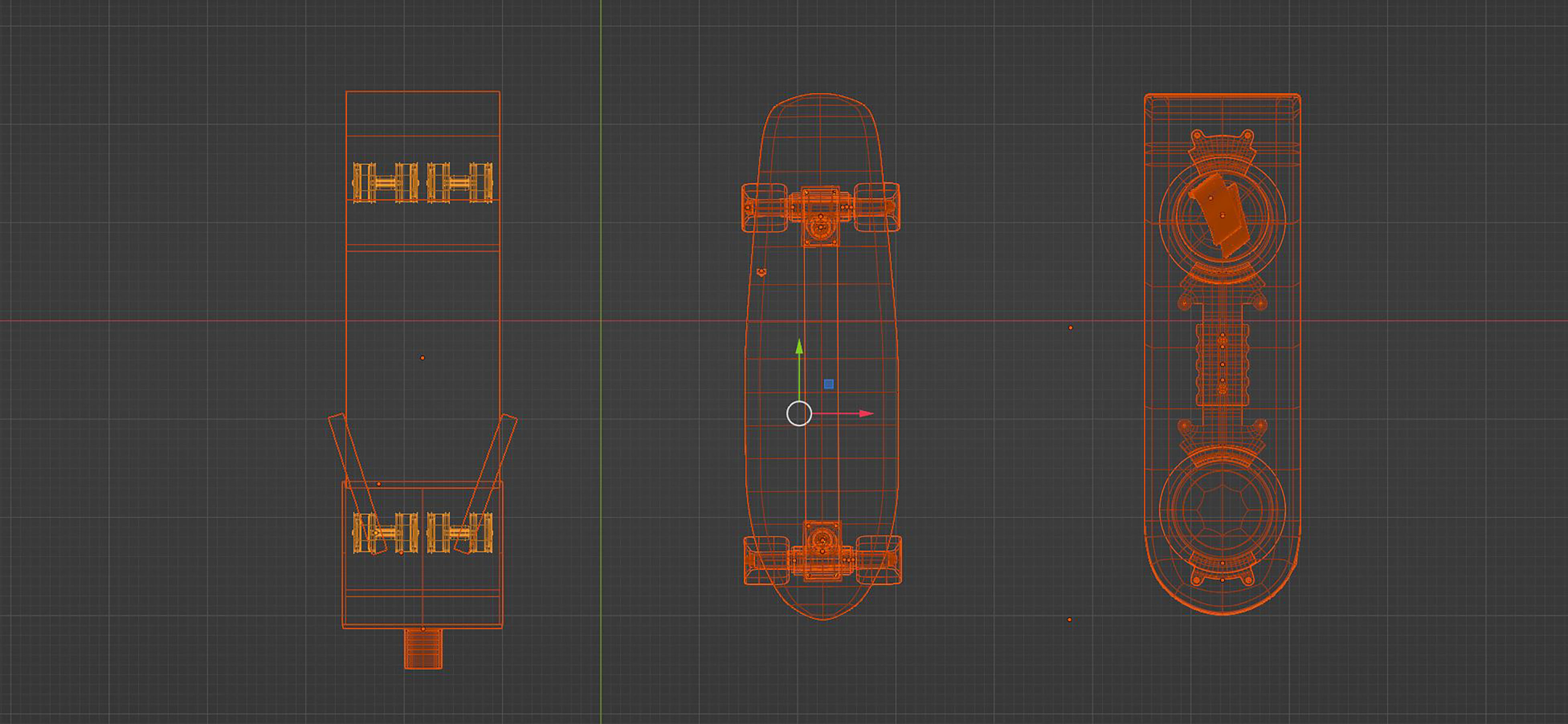 Set Hoverboard Back to the Future Part I II III 1955 1985 2015 3D model_11