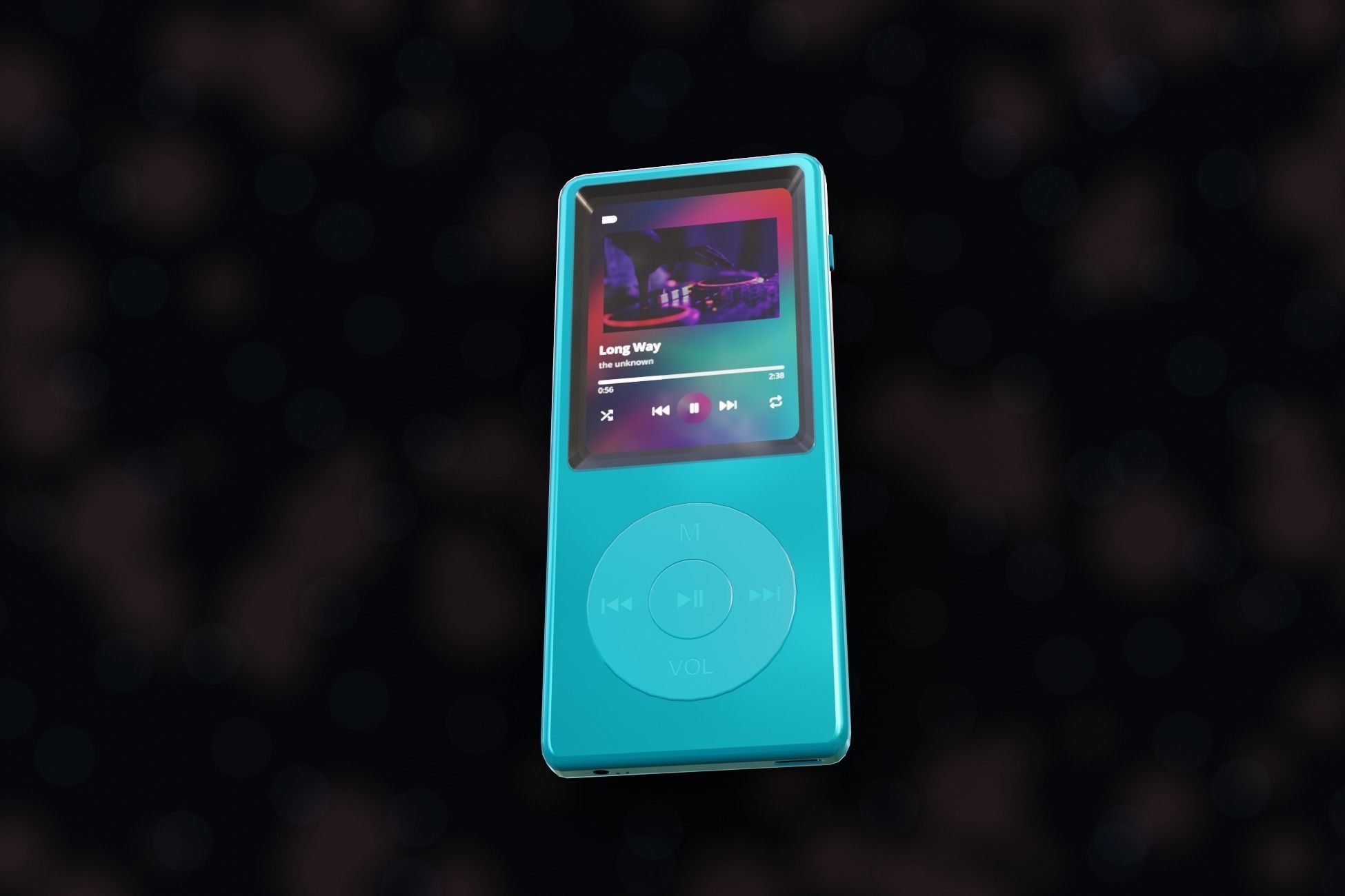 iPod Music Player Low-poly 3D model_48