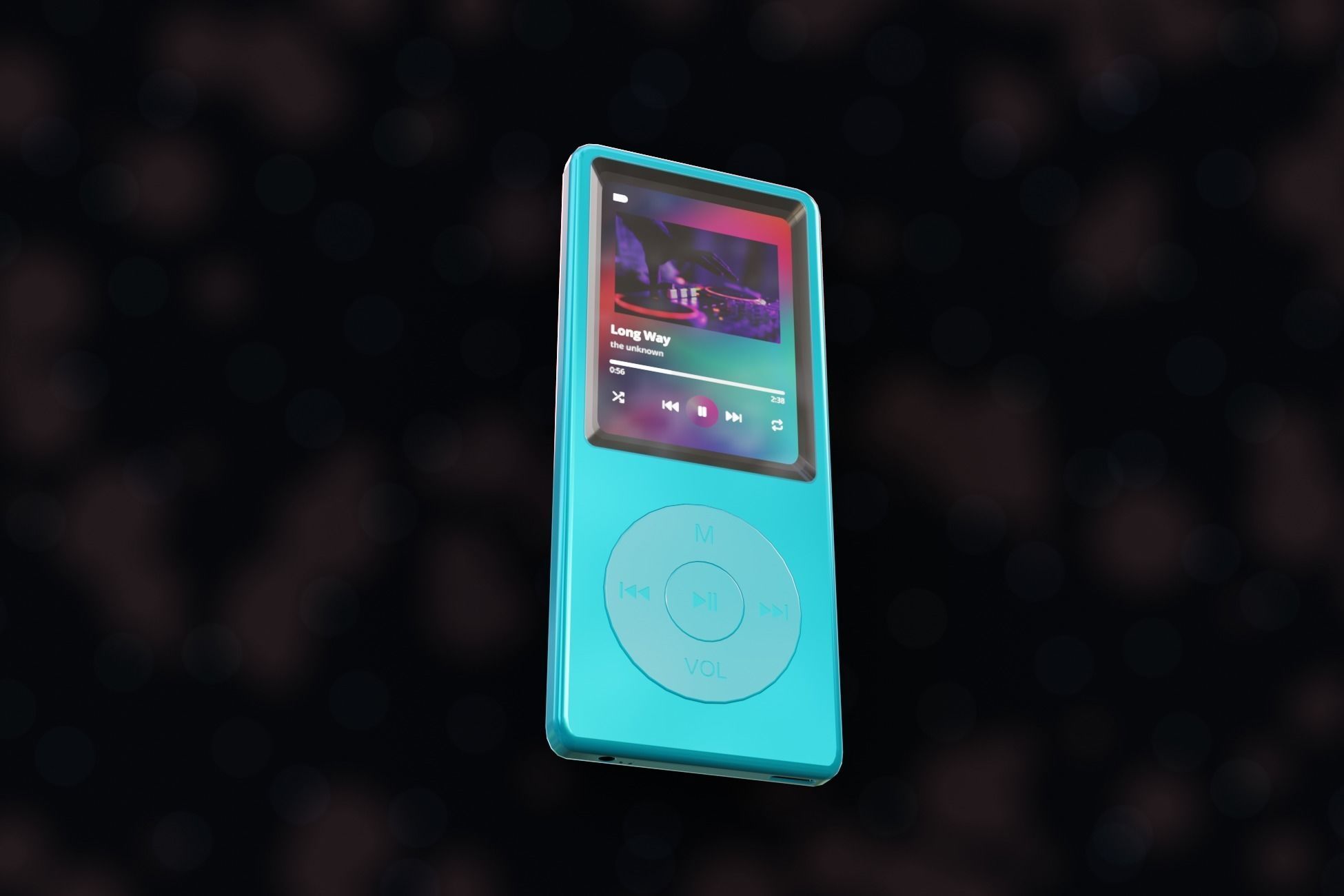 iPod Music Player Low-poly 3D model_27