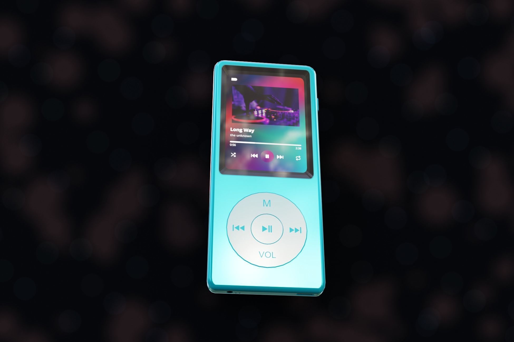 iPod Music Player Low-poly 3D model_26