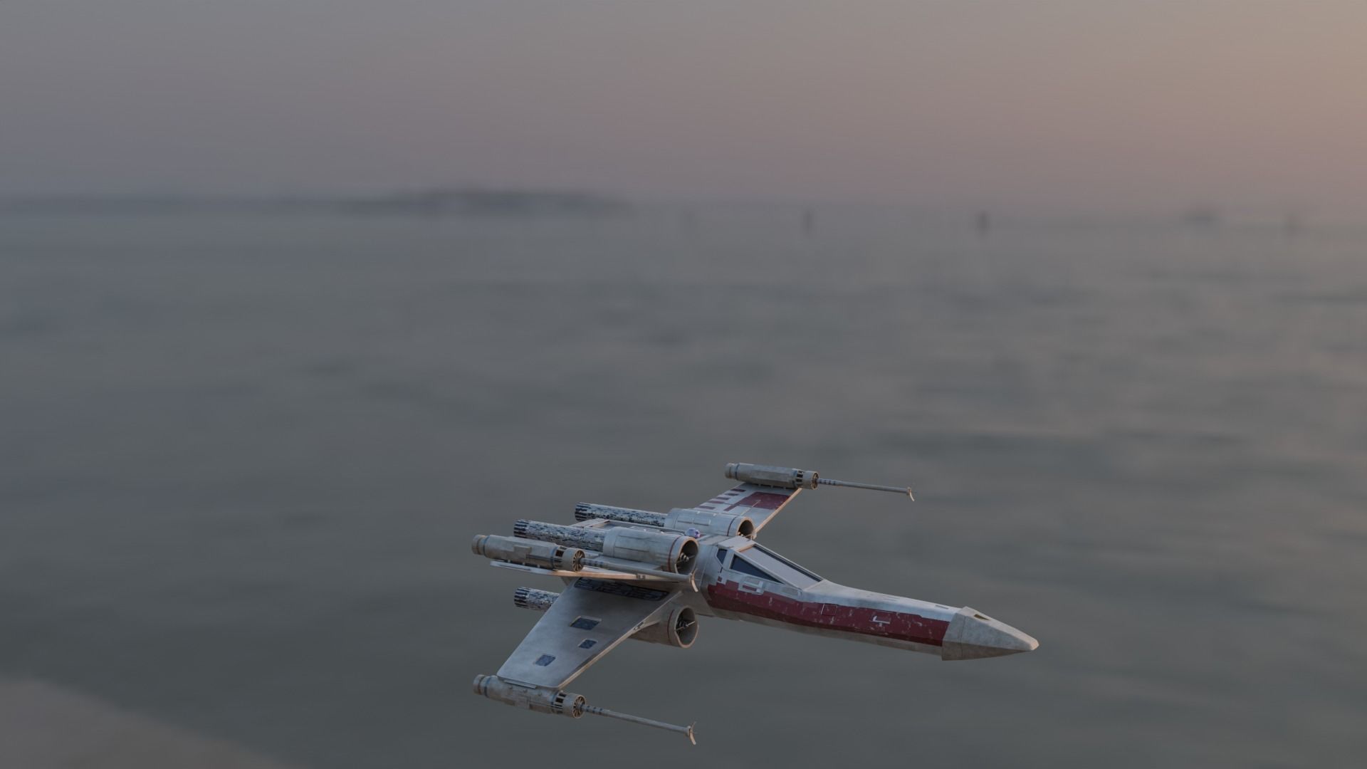 x-wing low poly model Star Wars Low-poly 3D model_3