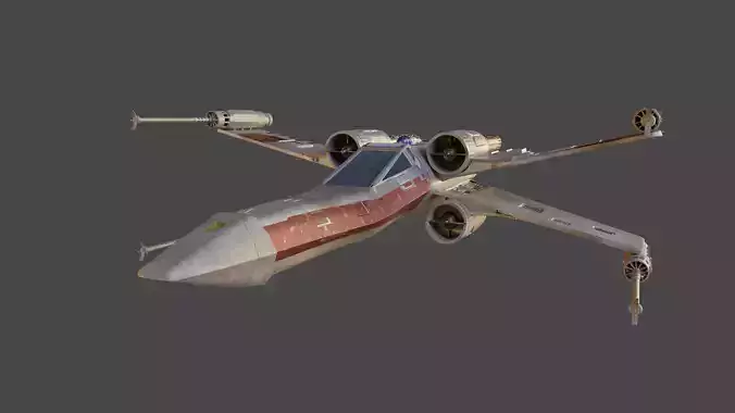 x-wing low poly model Star Wars Low-poly 3D model x-wing low poly model Star Wars Low-poly 3D model