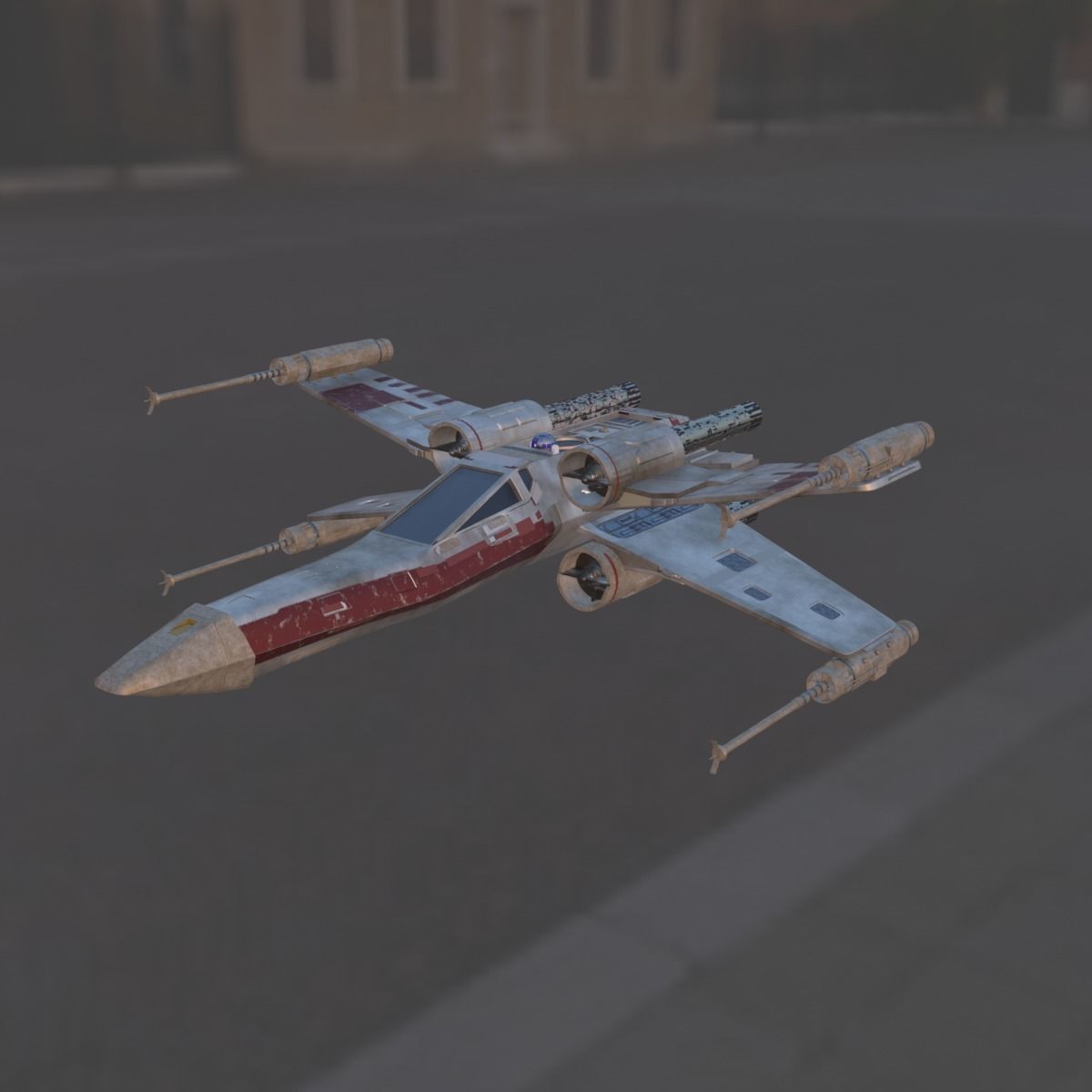x-wing low poly model Star Wars Low-poly 3D model_8