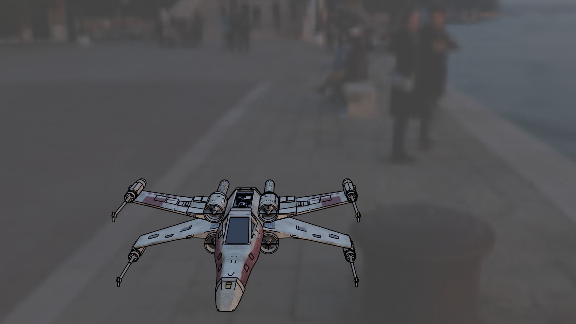 x-wing low poly model Star Wars Low-poly 3D model_9