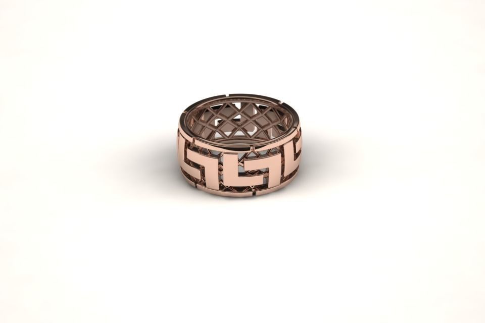 Ring Meandr ornament Free 3D print model_2