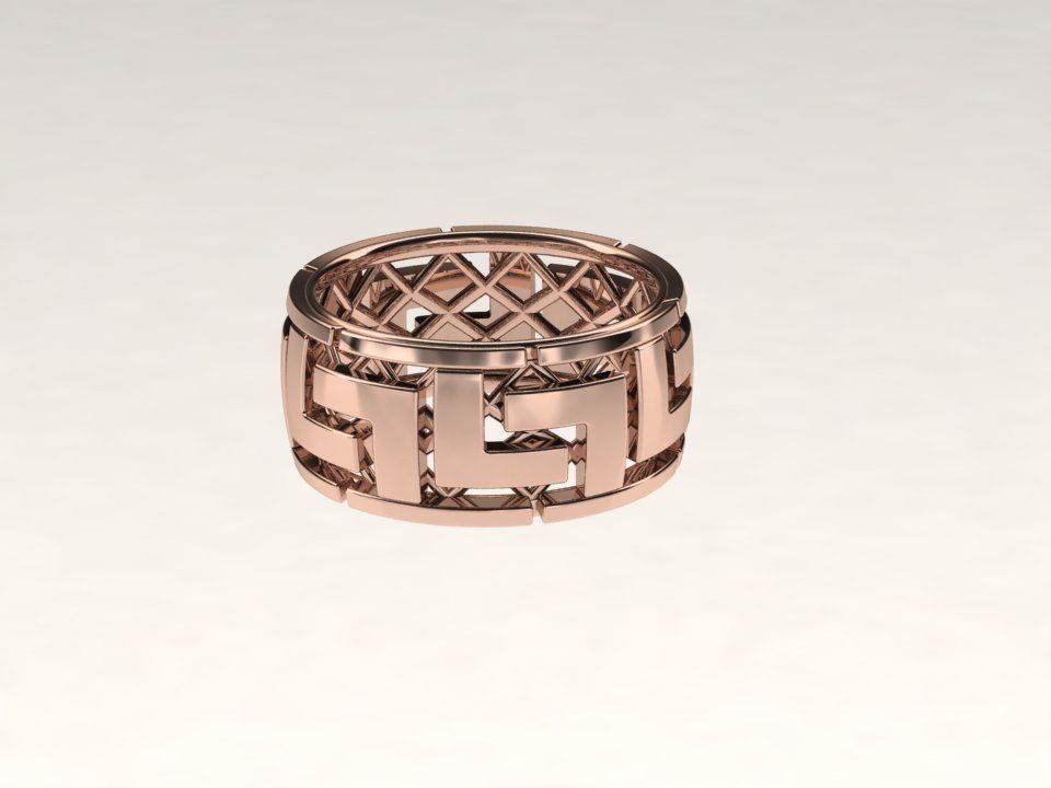 Ring Meandr ornament Free 3D print model_3